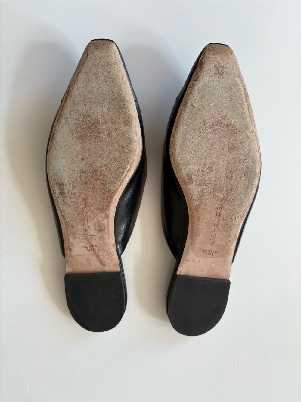 Veronica Beard || Carlotta Flats Cap Toe Mules Slip Ons Black 7.5 - Picture 5 of 8